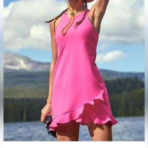 Pink Beyond Yoga Ruffle dress NWT